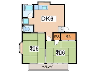 ヨーハイツの物件間取画像